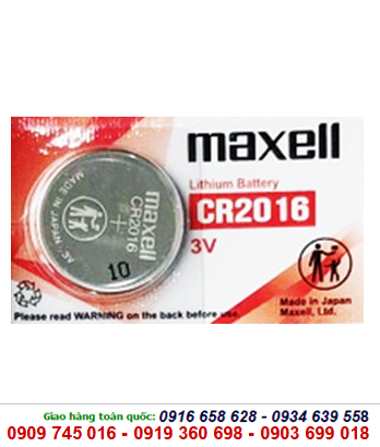 Maxell CR2016; Pin 3v lithium Maxell CR2016 chính hãng Made in Japan